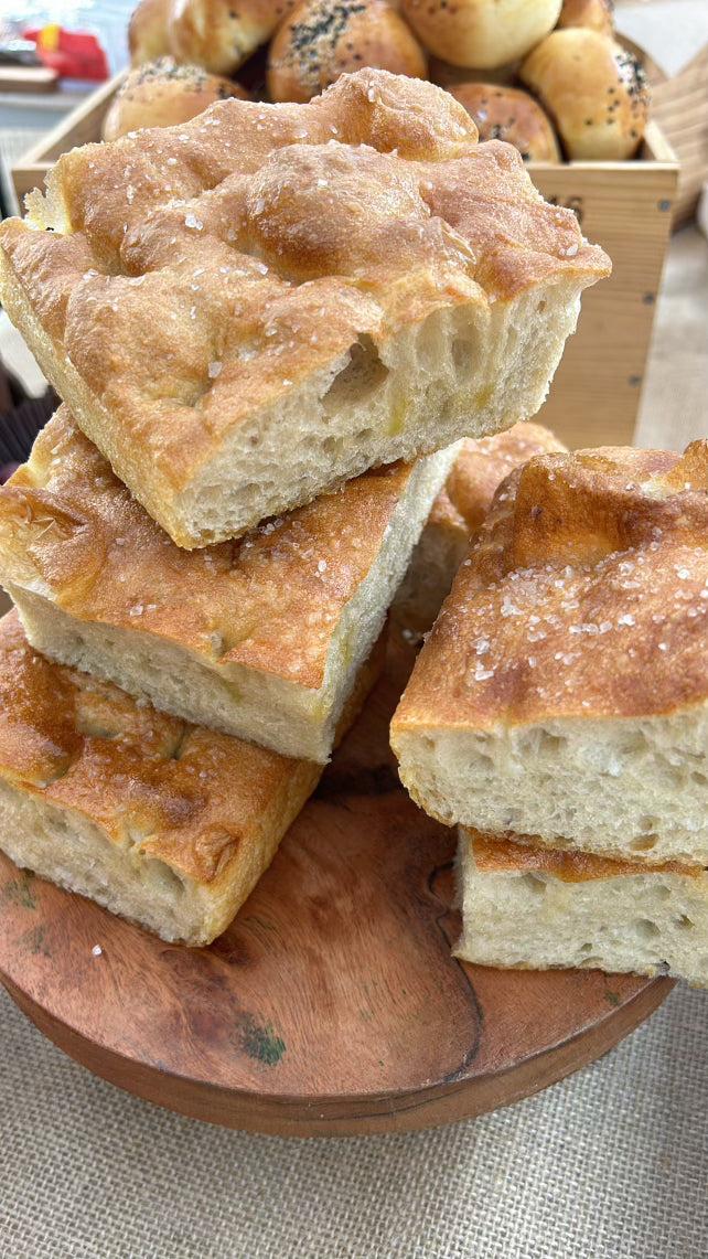 sea salt focaccia - tray