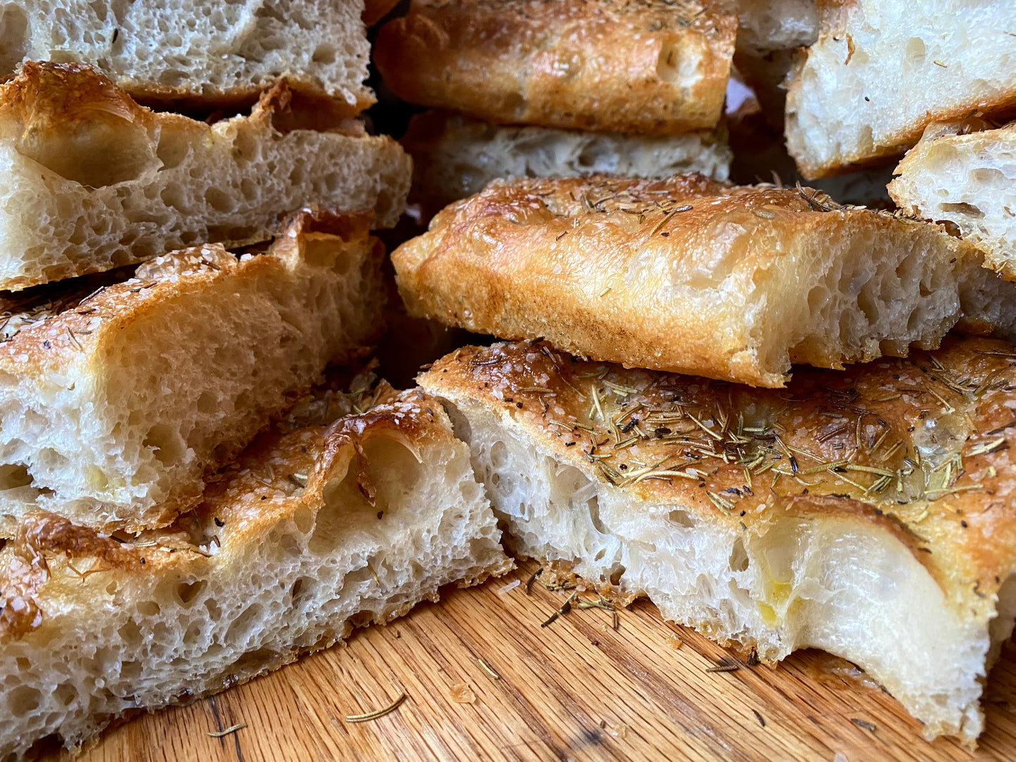 rosemary focaccia - tray