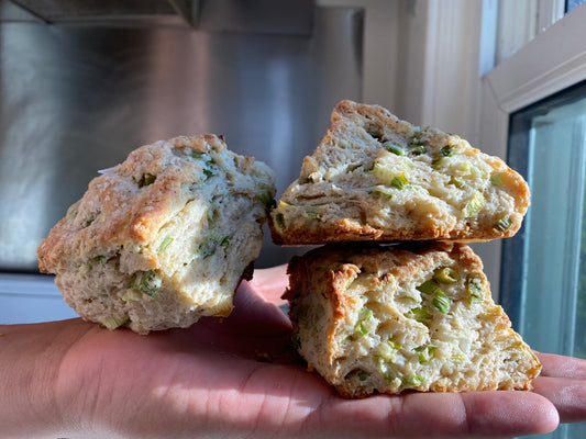 cheesy scallion biscuits